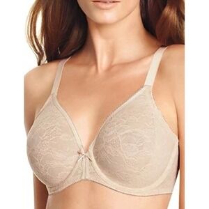 Wacoal Lace Finesse Underwire Bra 855201 Size 34DD SAND